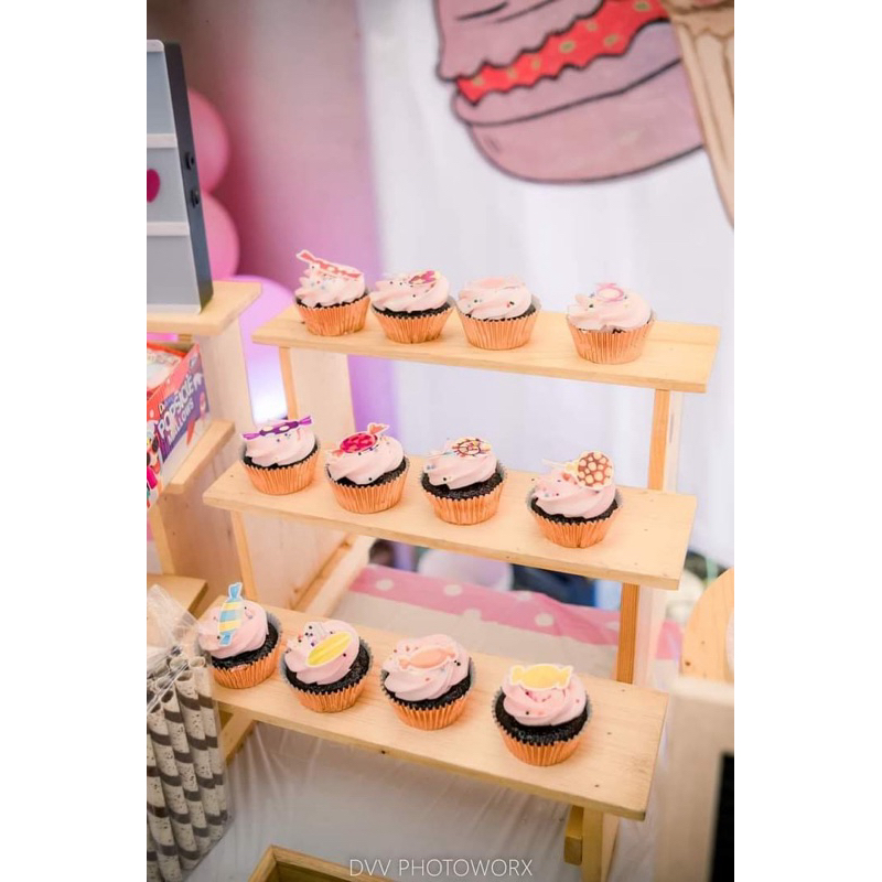 WOODEN BLEACHER/LADDER FOR CANDY DESSERT DISPLAY/MULTIPURPOSE | Shopee ...