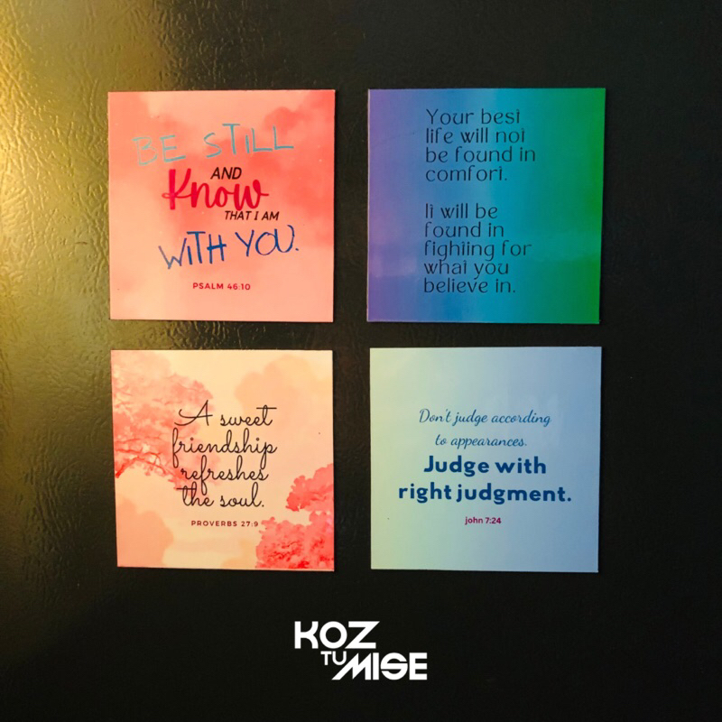 Inspirational Bible Verses / Quotes Fridge / Ref Shopee