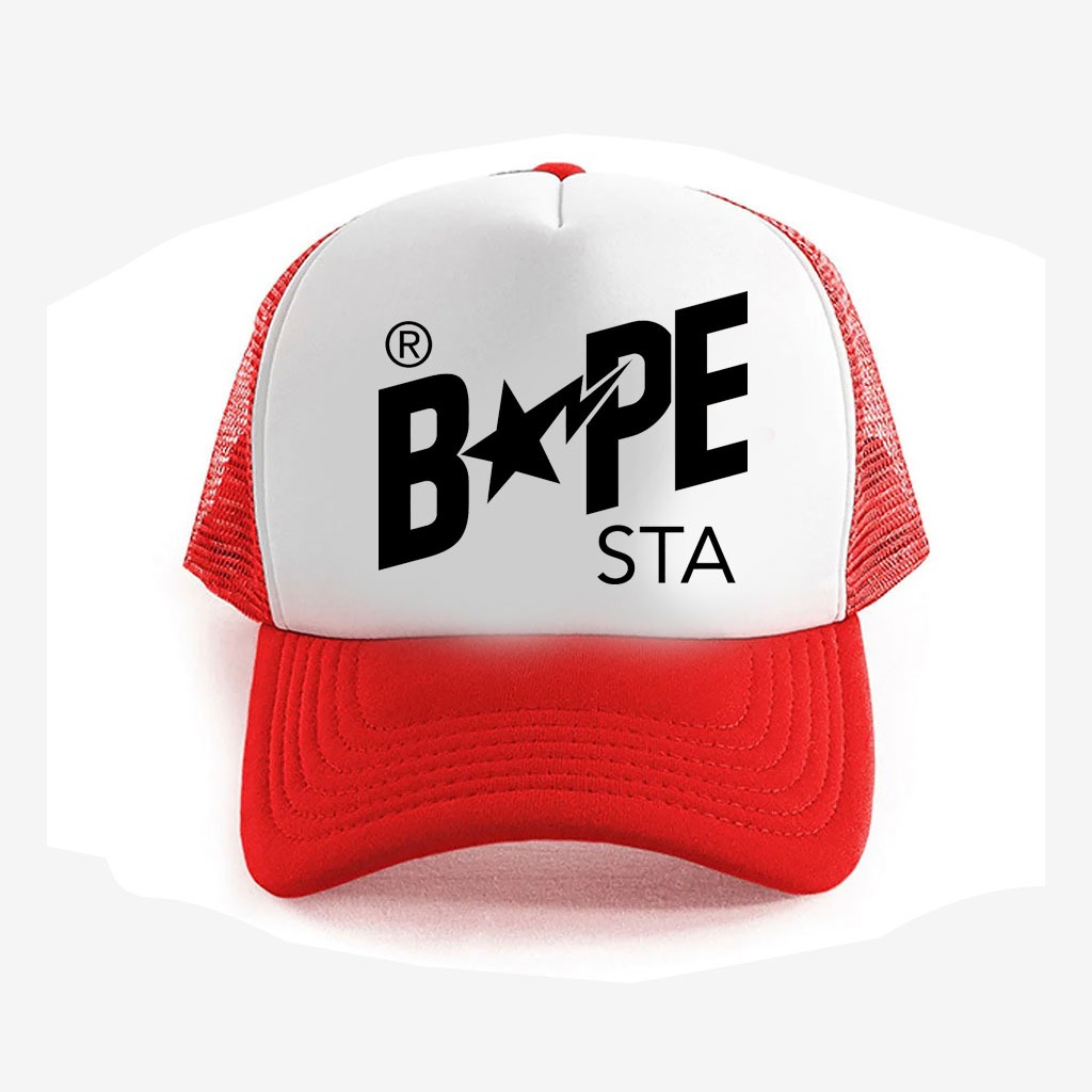 Bape trendy fashion tall print cycling shade baseball net cap Shopee Philippines