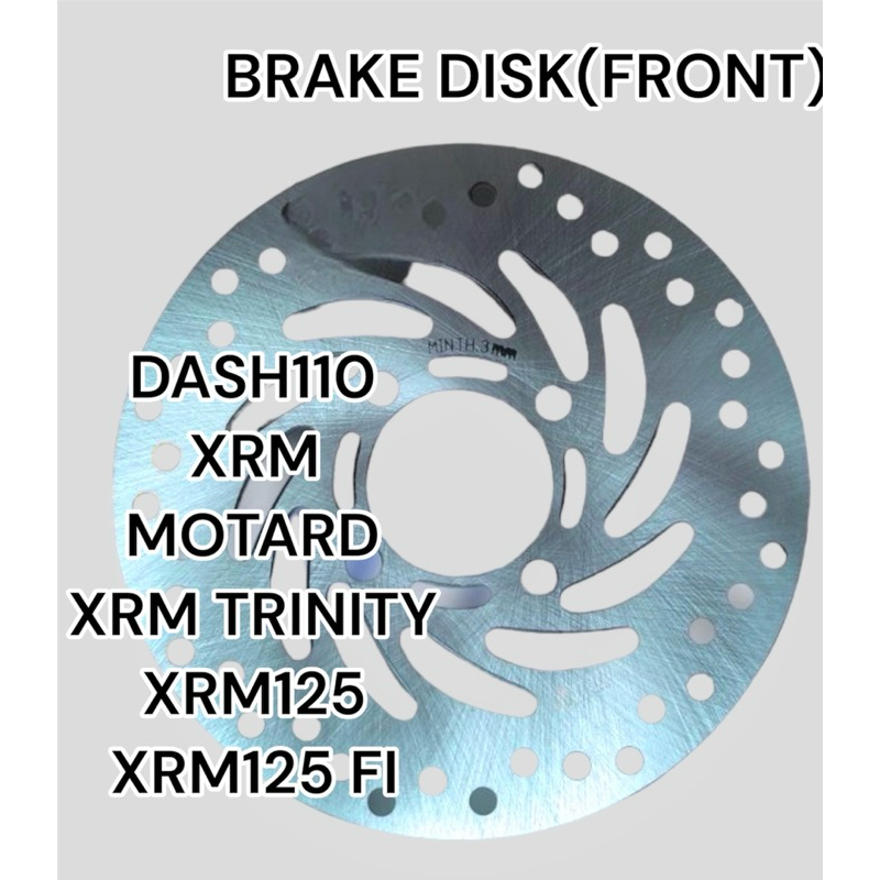 DISK BRAKE 3MM XRM XRM125 DC FI XRM125 DASH110 (FRONT) | Shopee Philippines