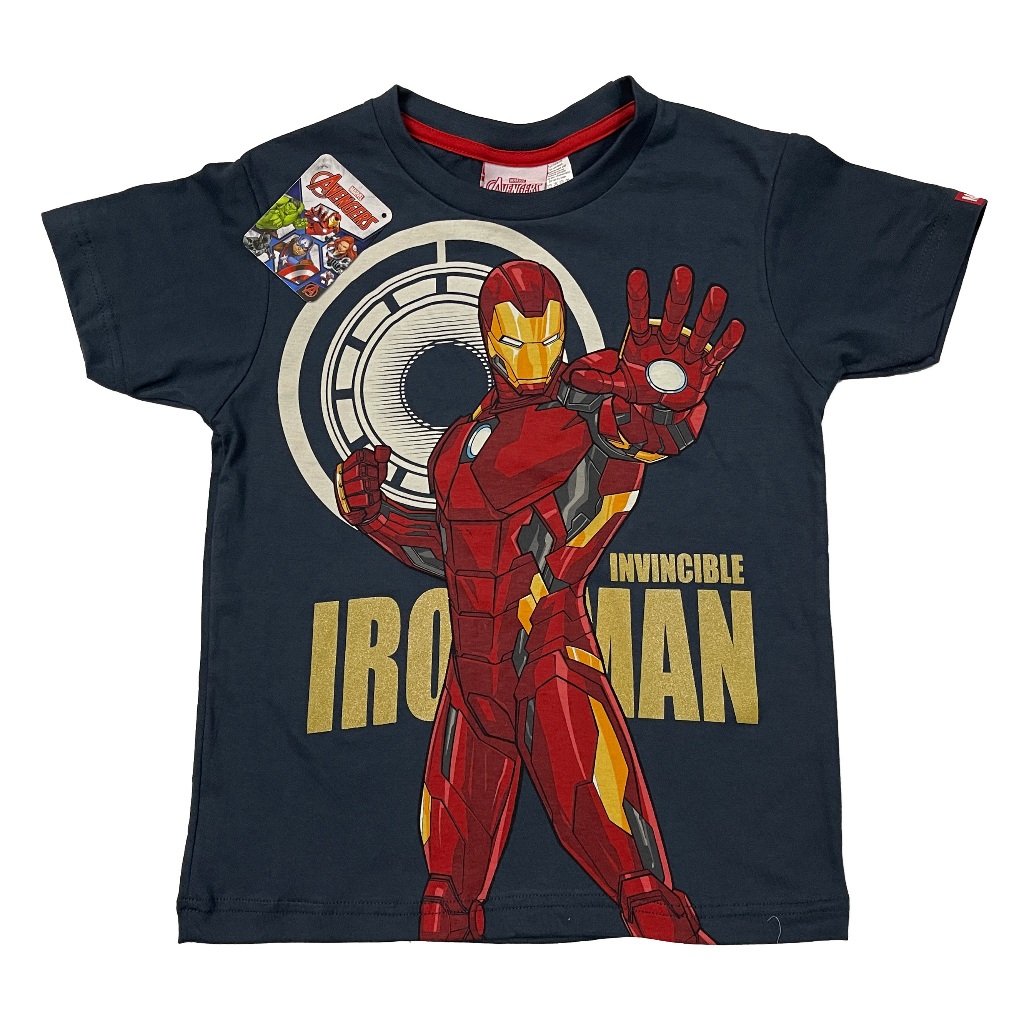 Nautinati Boys' 100% Cotton Marvel Iron Man Graphic Polo T-shirt