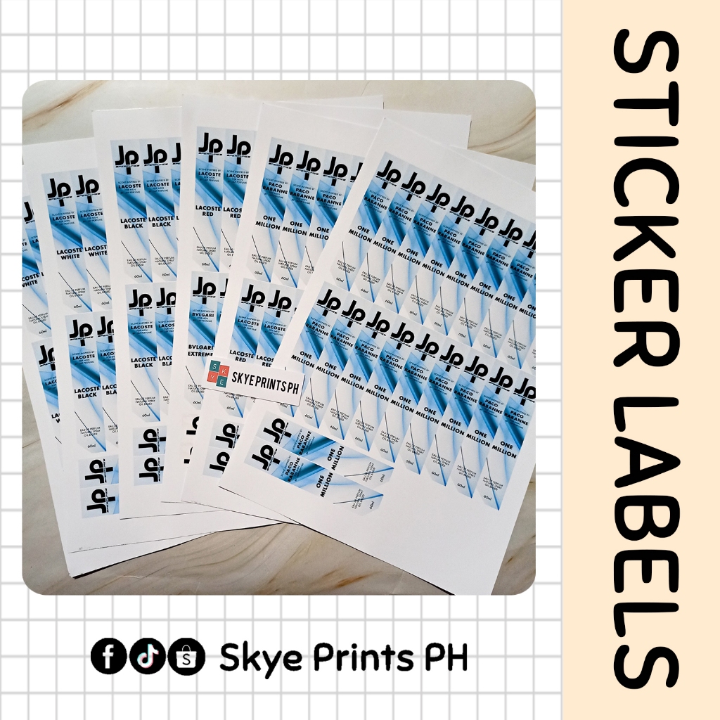Customized Sticker Labels | skyeprintsph | Shopee Philippines