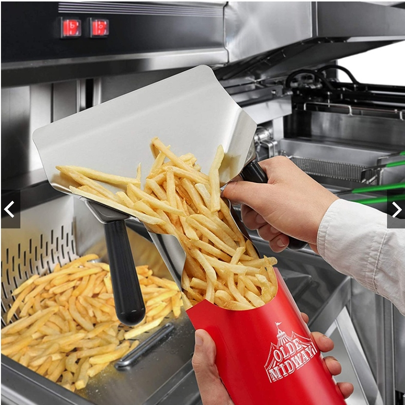 Double Handles Stainless Steel French Fries Shovel French Fries Scooper ...
