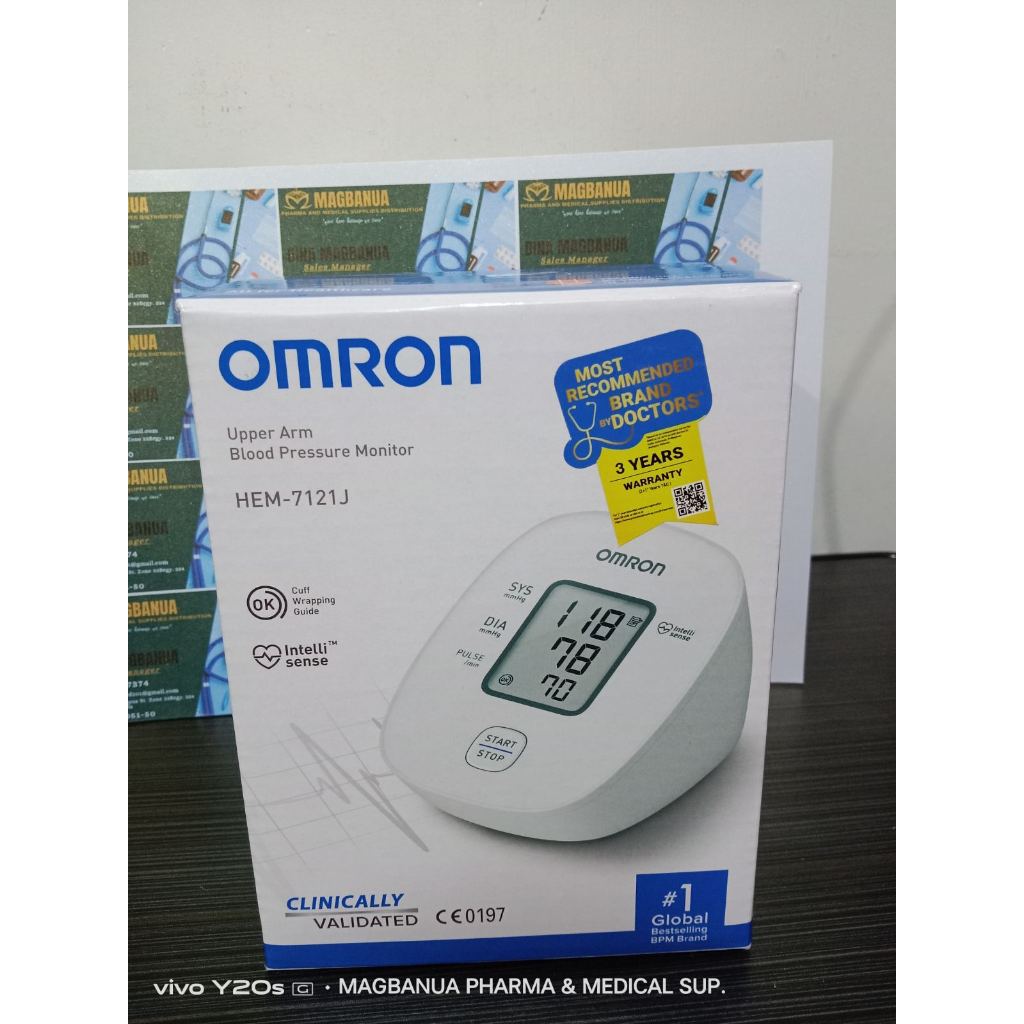 Omron Automatic Blood Pressure Monitor HEM 7121J (100% ORIGINAL OMRON ...