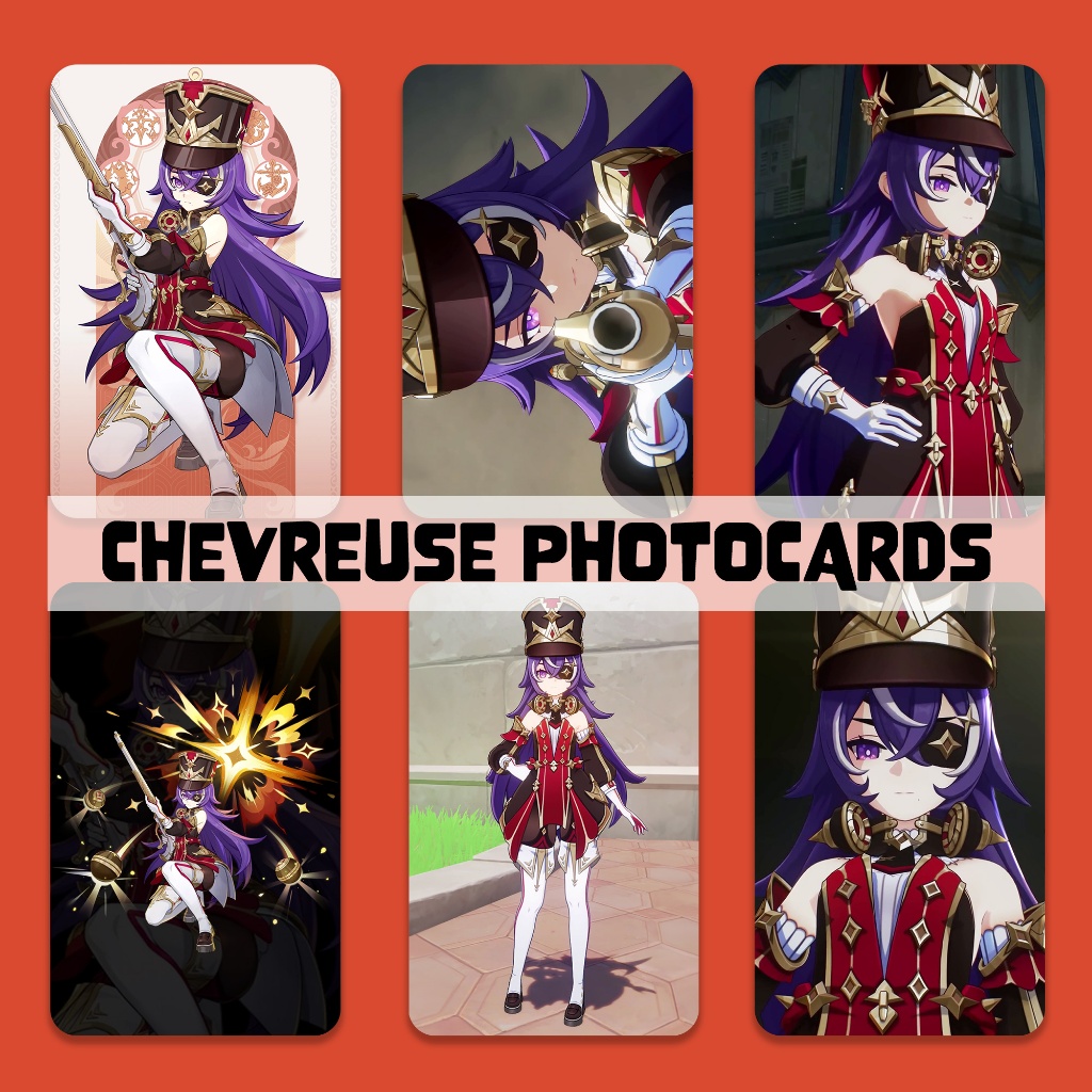Genshin Impact Photocards - CHEVREUSE Textured Photocards Front and ...