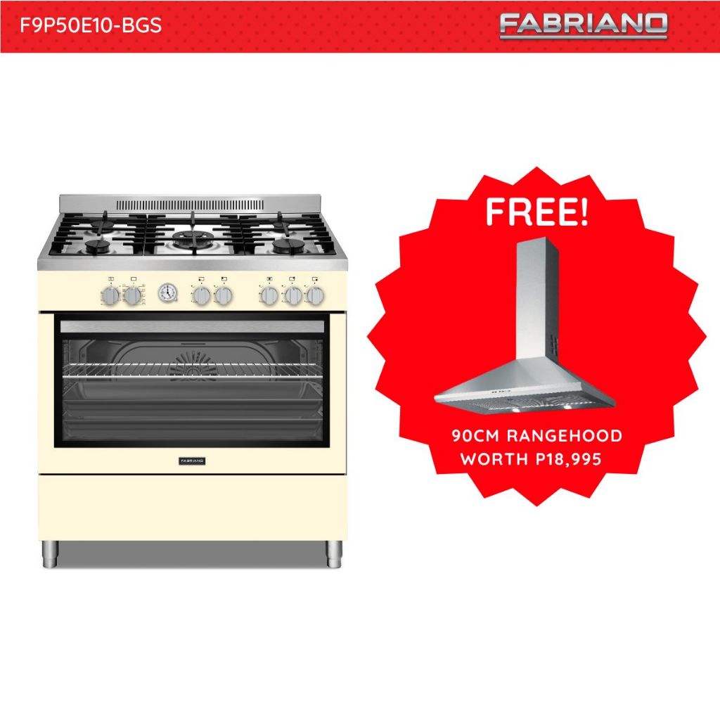 Fabriano F9P50E10BGS 90cm, 5 Gas Burners + Electric Oven Shopee Philippines