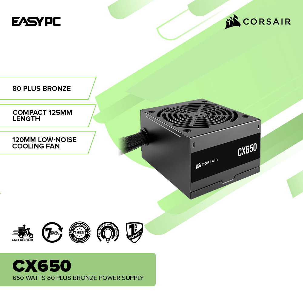 EasyPC| Corsair CX550/CX650/CX750 80 Plus Bronze Power Supply| 550W ...