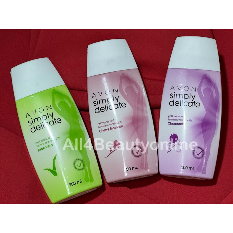 Avon Simply Delicate PH balanced feminine wash 200ml (Cherry Blossom ...