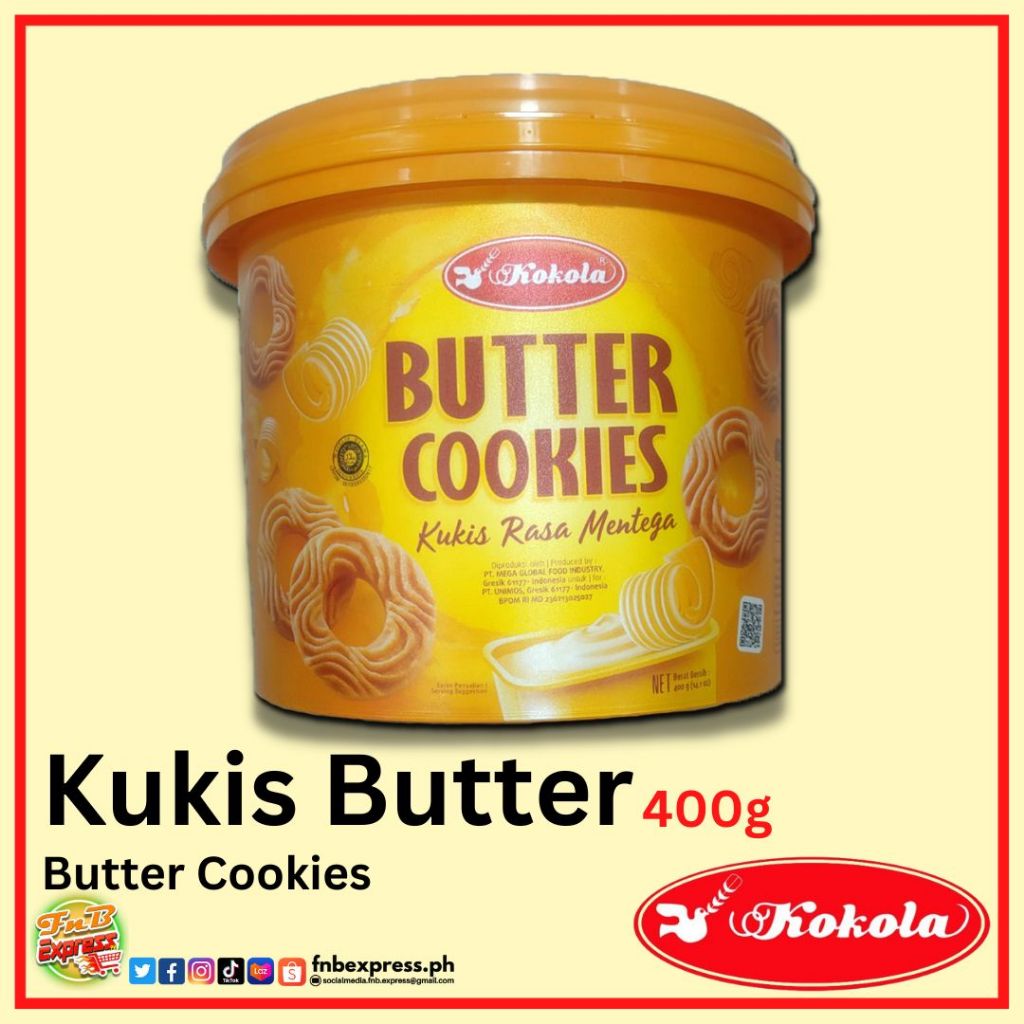 Kokola Butter Cookies (Bucket) 400g x 1 Shopee Philippines