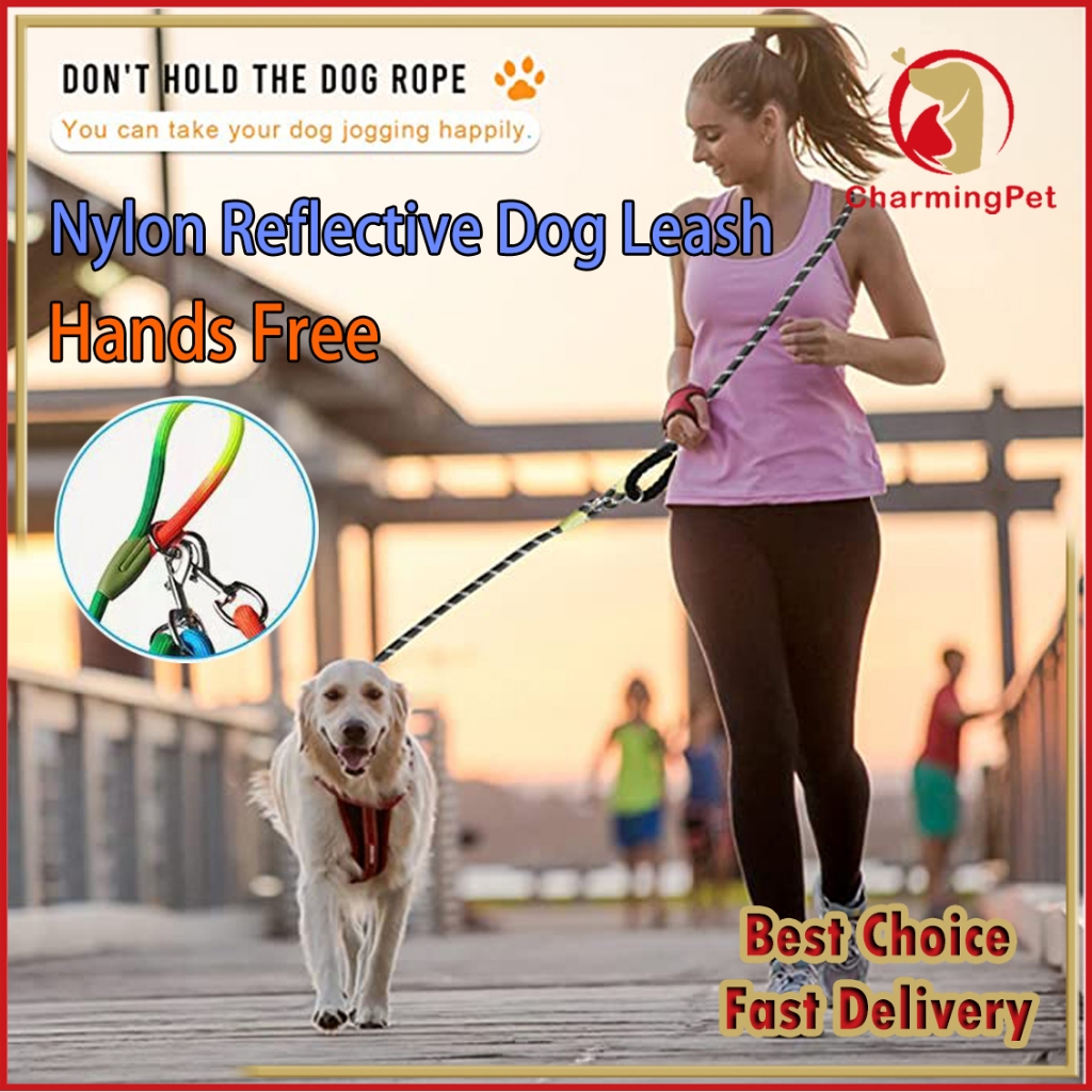 Hands Free Dog Leash Waist Crossbody Rope with Slip Lead Durable for Dogs  Walking Running