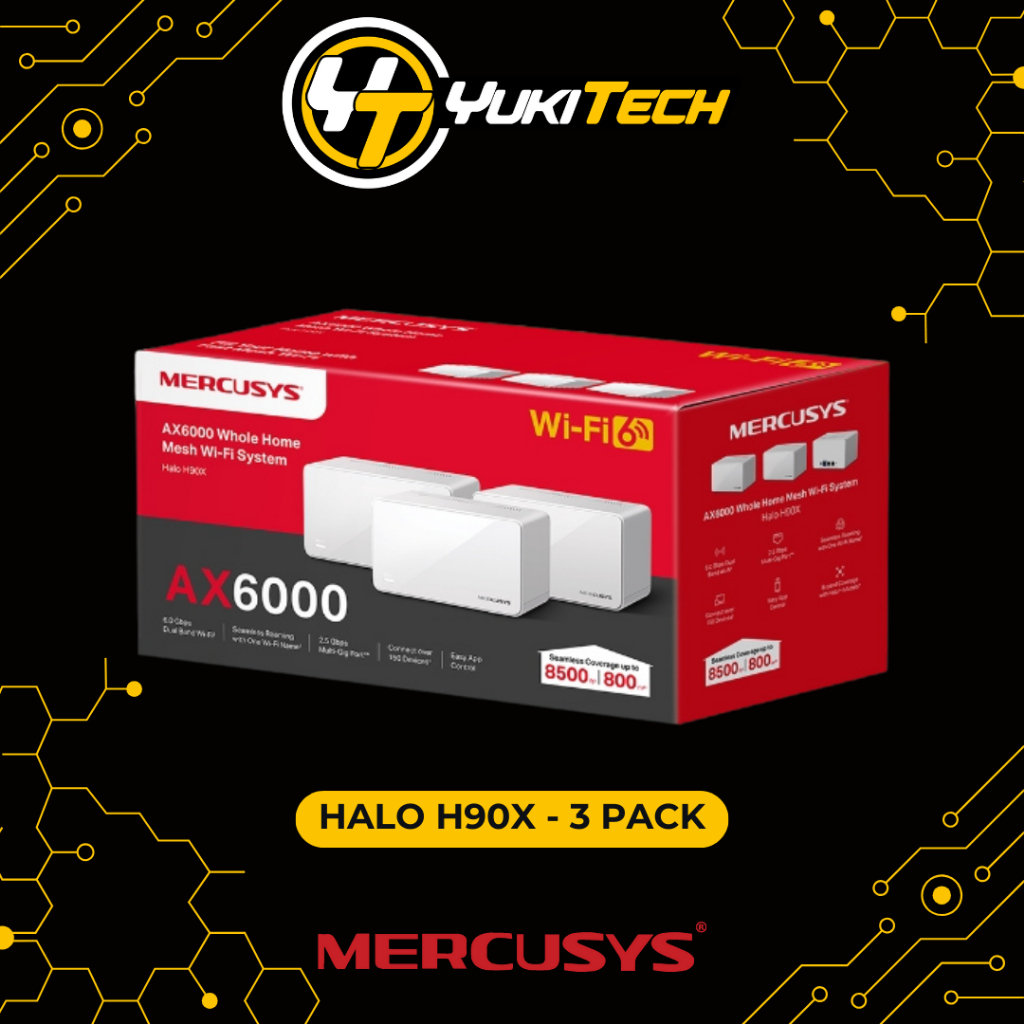 MERCUSYS Halo H80X WiFi Mesh System – 2er Pack, AX3000, WiFi 6, Dual-Band, Gigabit – Einfach Zu Installieren