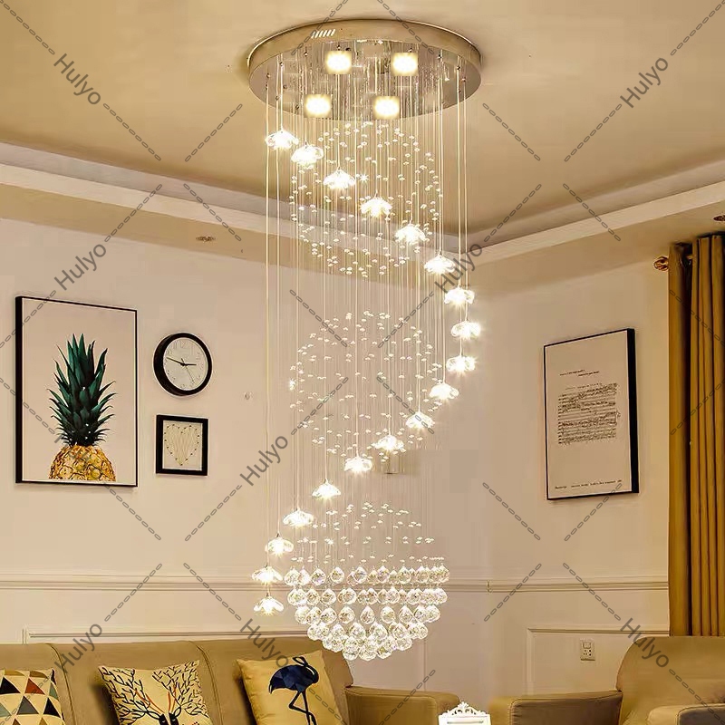 Luxury Gold Crystal Lamp Dining Room Chandelier Led Rectangle Lights ...