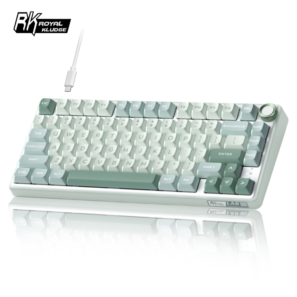 Royal Kludge RK R75 Mechanical Keyboard 75% TKL with Volume Knob Gasket ...