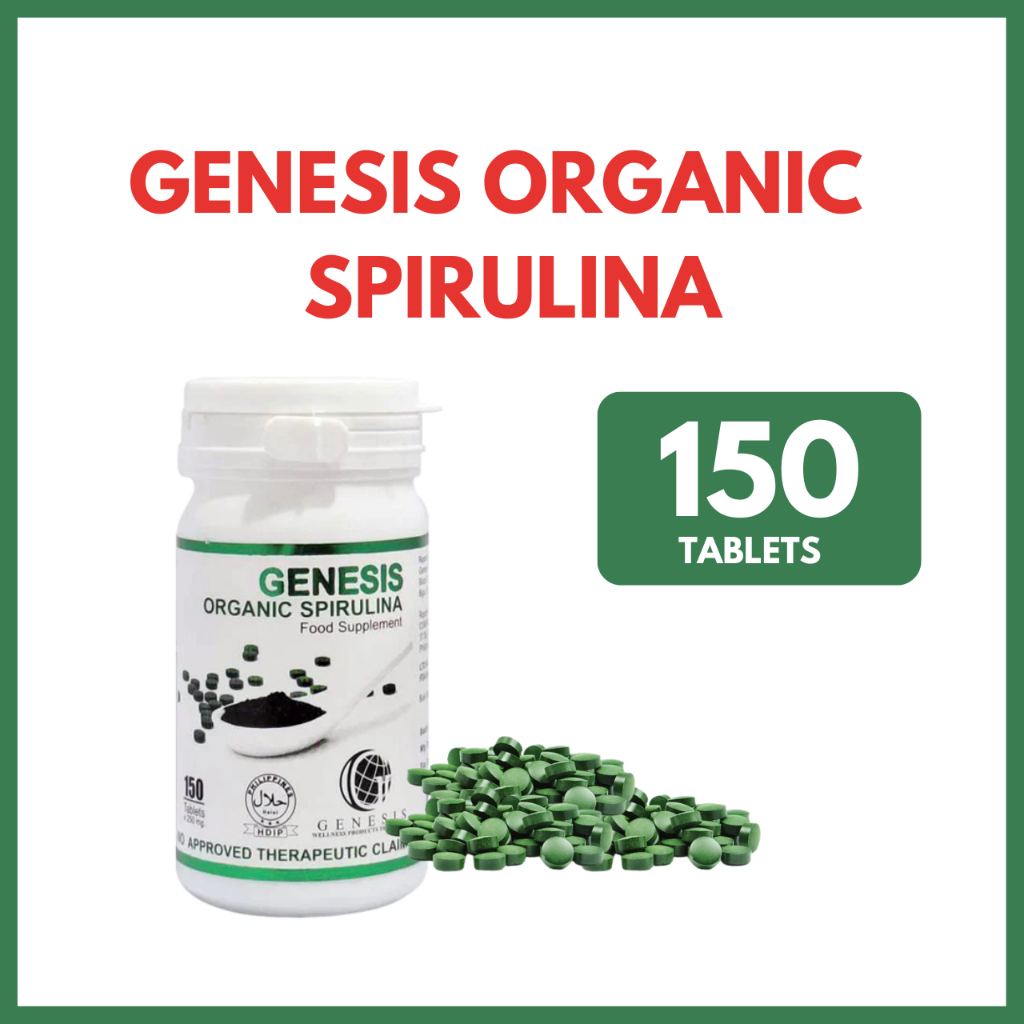 GENESIS Organic Spirulina (150 tablets x 250 mg) Natural Food