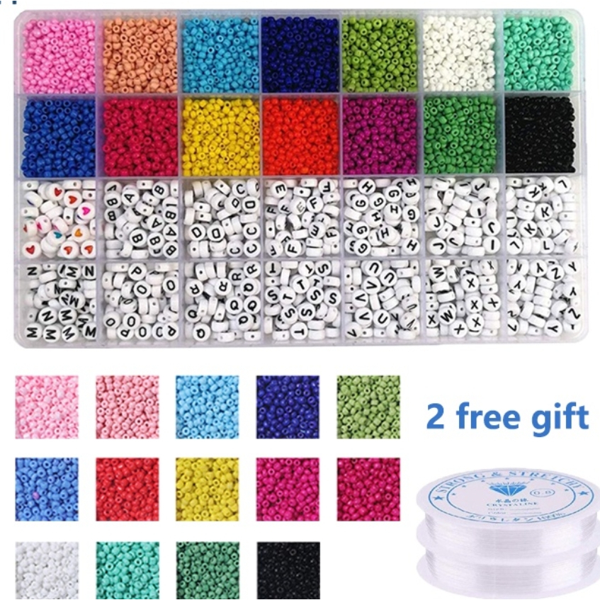 GIFTER 5000Pcs Beads Kit DIY acrylic letter bead set for Name Bracelets ...