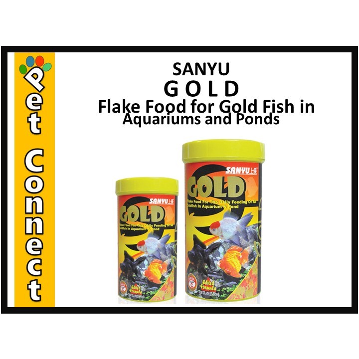Sanyu GOLD Fish Flake Food for GODLFISH in Aquarium and Ponds Shopee