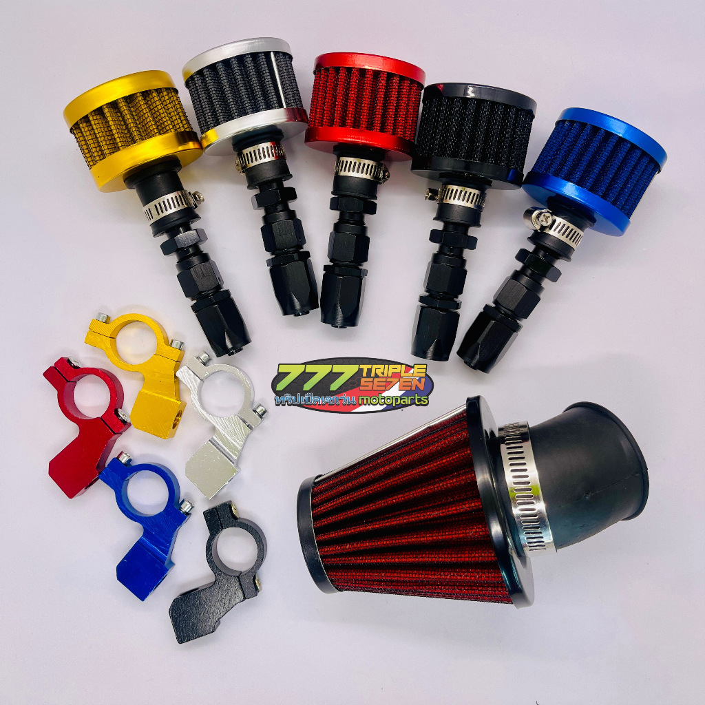 !!BLACK EDITION FITTINGS!! RAD Air Filter Engine Breather Set for
