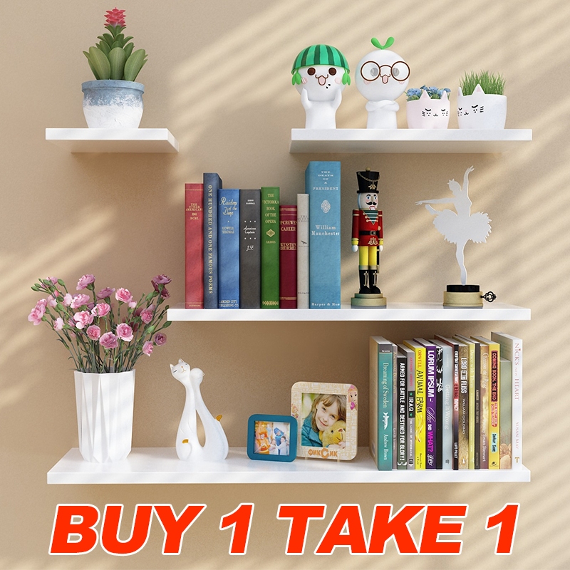 Wall Shelf Floating Wall-mounted Storage Divider Bookshelf Display ...