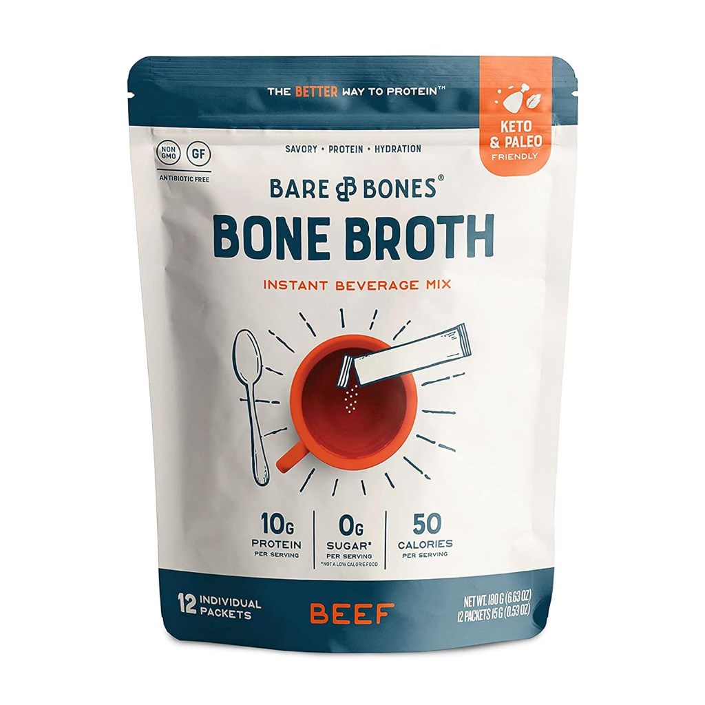 Bare Bones Bone Broth Instant Powdered Beverage Mix Beef 1 Stick/Sachet
