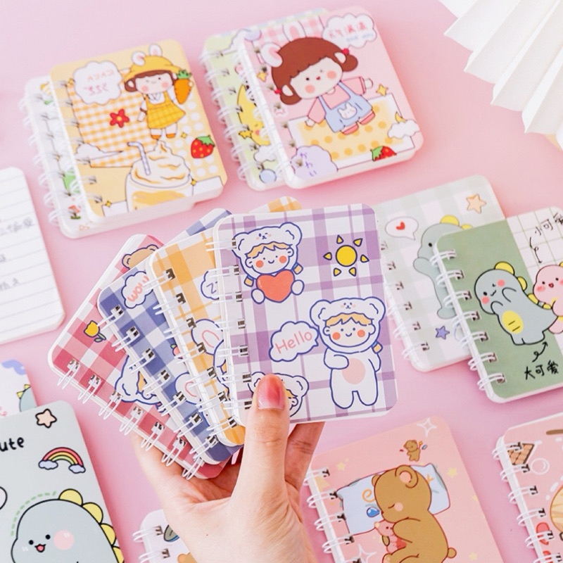 A7 cartoon student mini portable pocket notebook Office rollover ...