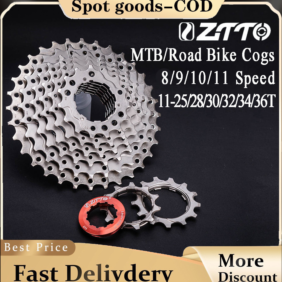 ZTTO MTB cogs 8/9/10/11 Speed Road Bike Cassette Cogs Freewheel 11-25 ...