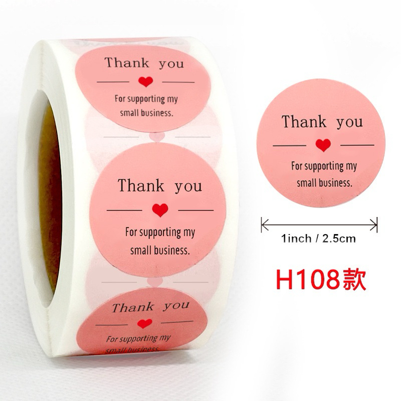 500pcs Thank You Sticker Self Adhesive For Business | Shopee Philippines