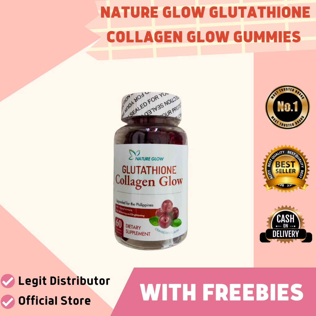 NATURE GLOW GLUTATHIONE COLLAGEN GLOW GUMMIES (CRANBERRY) | Shopee ...