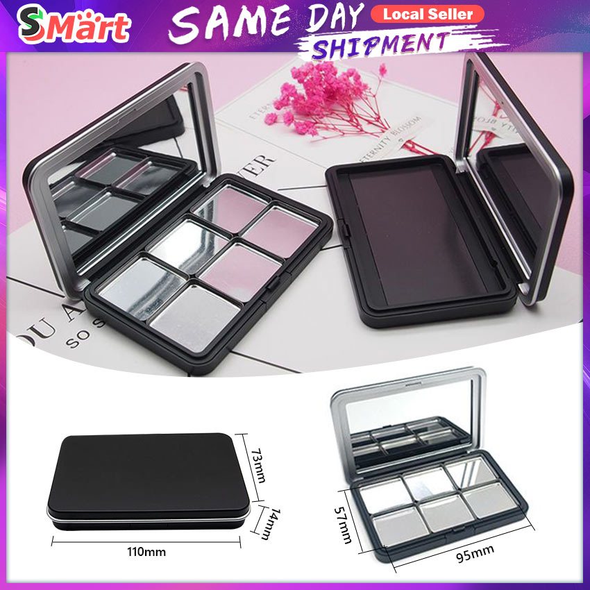 Empty Magnetic Cosmetics Palette Matte Black Eyeshadow DIY Makeup Box