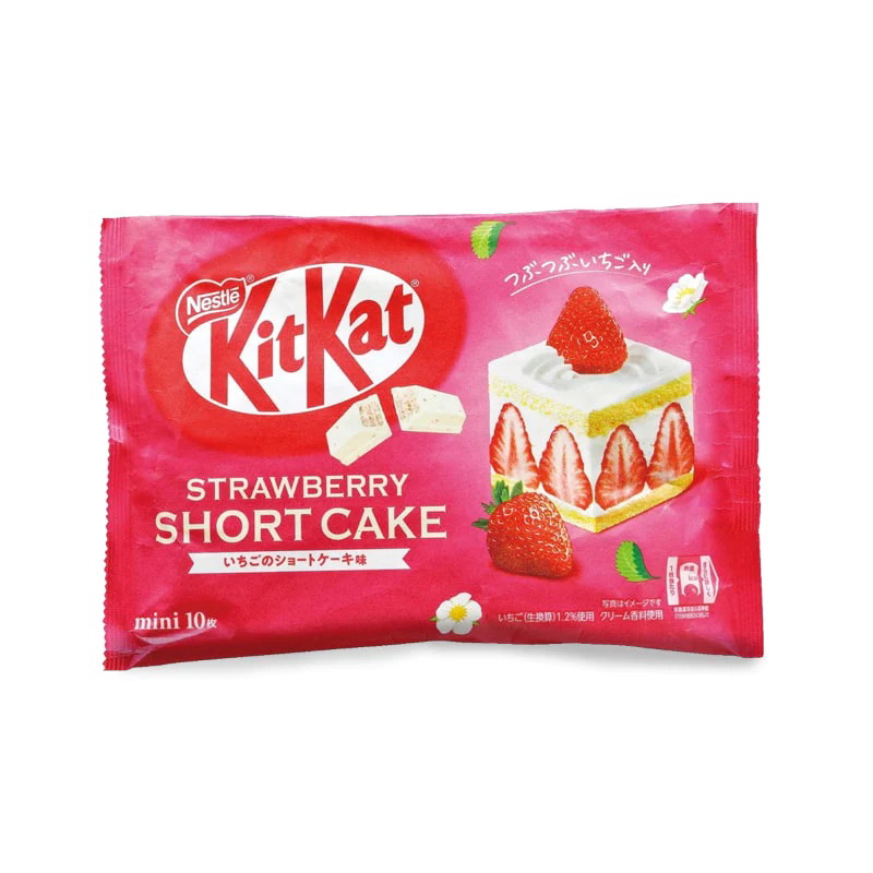 japan limited edition KITKAT STRAWBERRY SHORTCAKE mini 10 Shopee