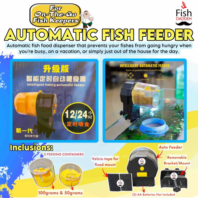 Automatic Fish Feeder Auto Aquarium Smart Fish Food Timer | Shopee ...