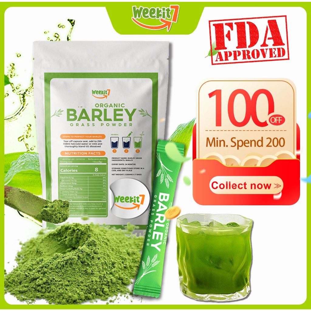 Weekit7 Organic 100 Pure Barley Grass Powder Original FDA Approved