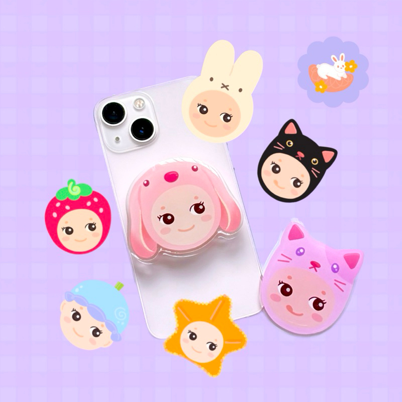 Sonny Angel Strawberry, Lop Ear, Cat, Brian Fan Art • Acrylic Phone
