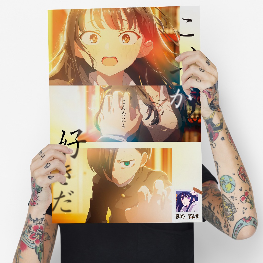 BokuYaba A3 A4 Poster The Dangers in my Heart Anime Wall Posters Decor Boku  no Kokoro no Yabai Yatsu | Shopee Philippines