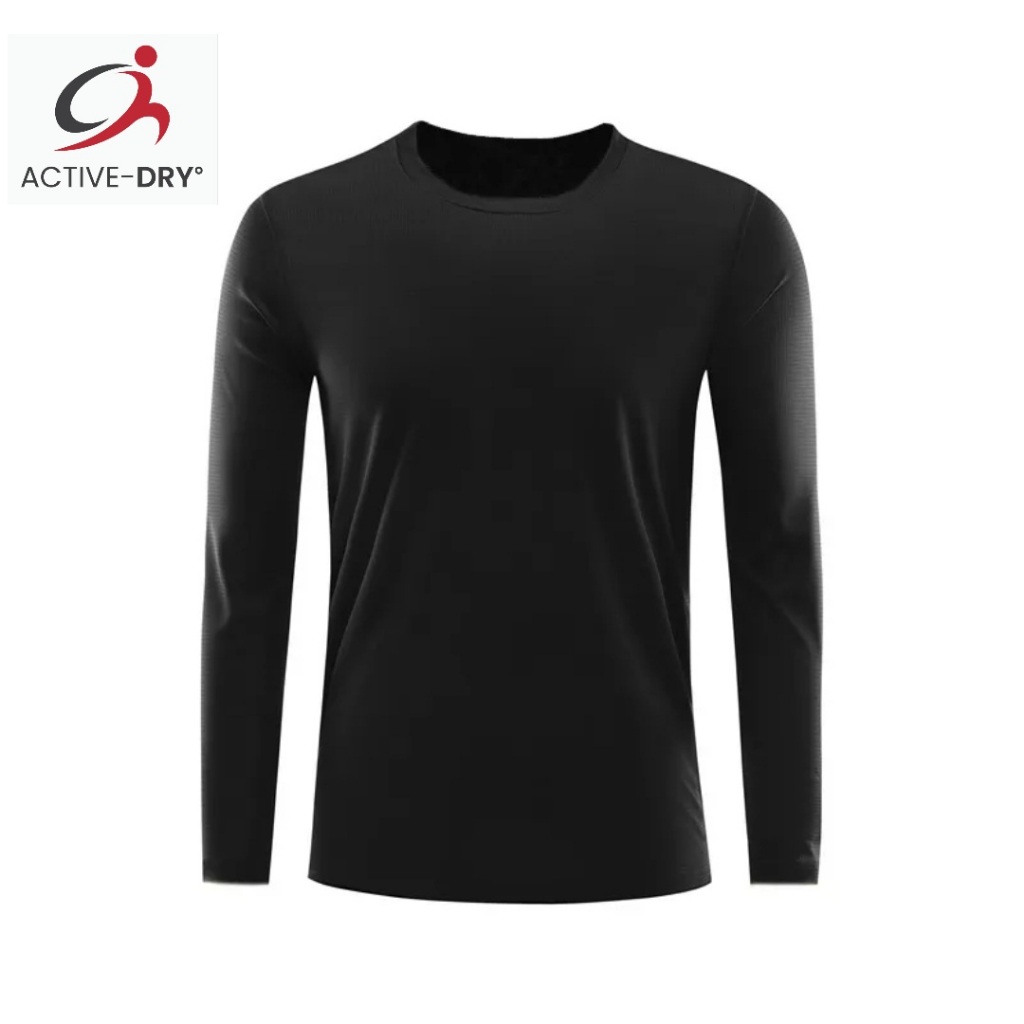 ACTIVE DRY Long Sleeve Plain Drifit Shirt Sportswear BLACK for Fitness Running Jogging Unisex Shopee Philippines