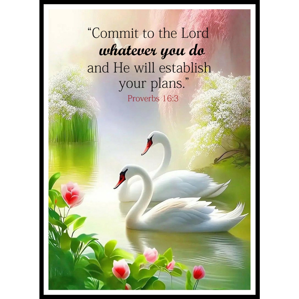 Proverbs 16:3 DIY Cross Stitch “PATTERN”/ Traditional Counted Stitch ...