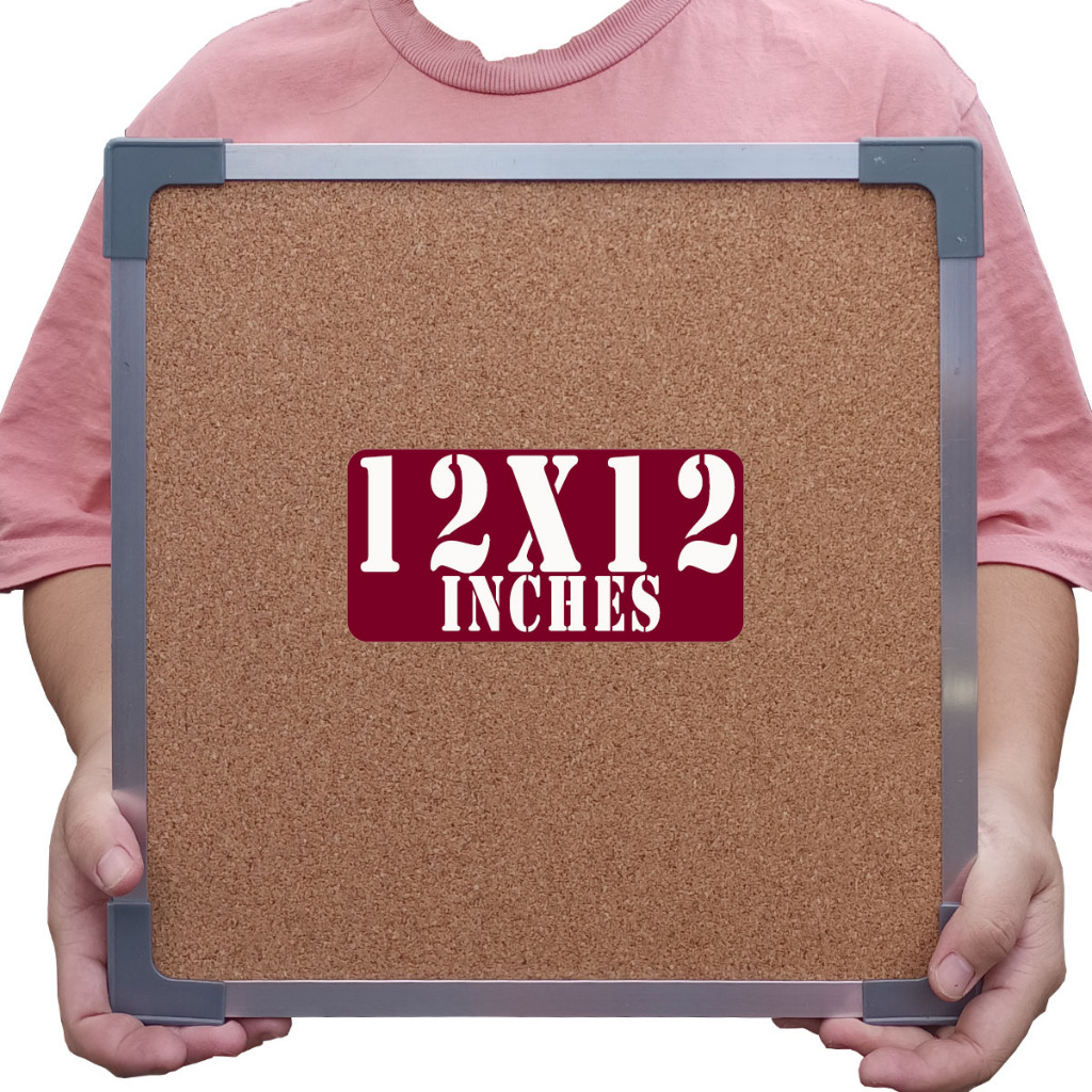 Corkboard ( 12x12 inches 30x30 cm ) CBAF Bulletin Board , Aluminum