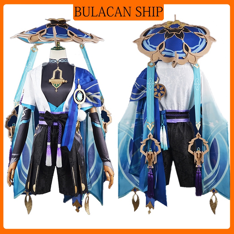 Genshin Impact Kunikuzushi Wanderer Cosplay Costume Wig Hat Wanderer ...