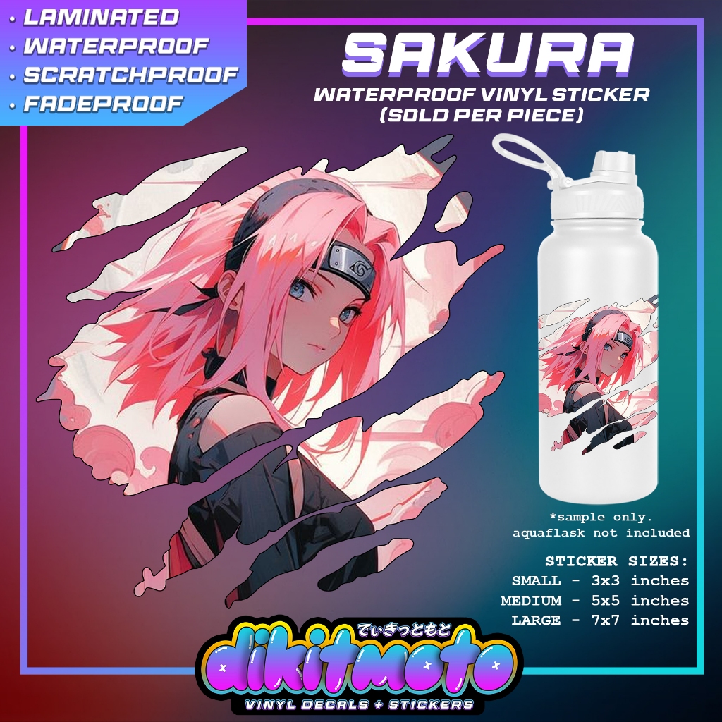 [dikitmoto] Haruno Sakura #3 Scratch Sticker Waterproof Vinyl Sticker ...