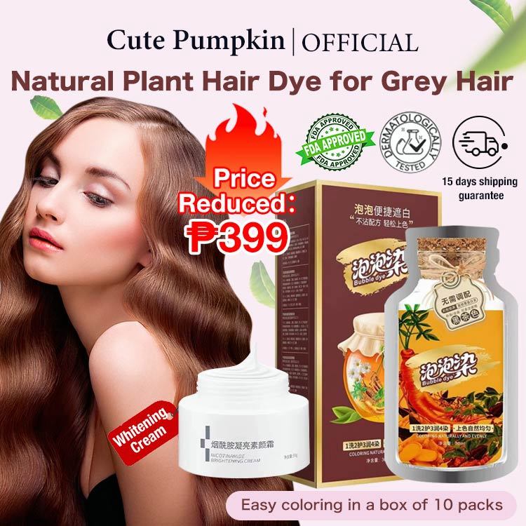 【10pcs】300ml Hair Color Shampoo Japan Herbal Hair Dye Shampoo Organic Black Brown Hair Dye 5 min