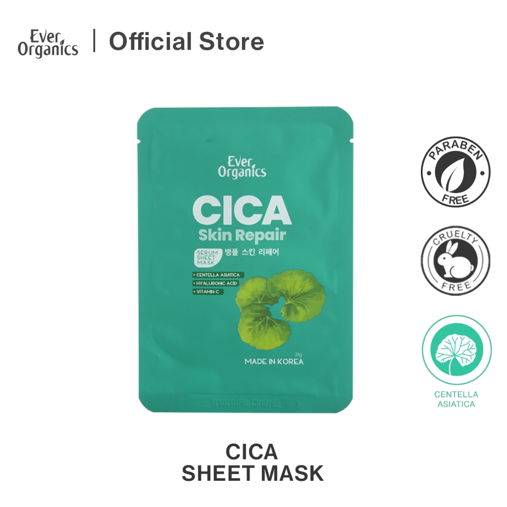 Ever Organics Serum Sheet Mask Cica Skin Repair Shopee Philippines