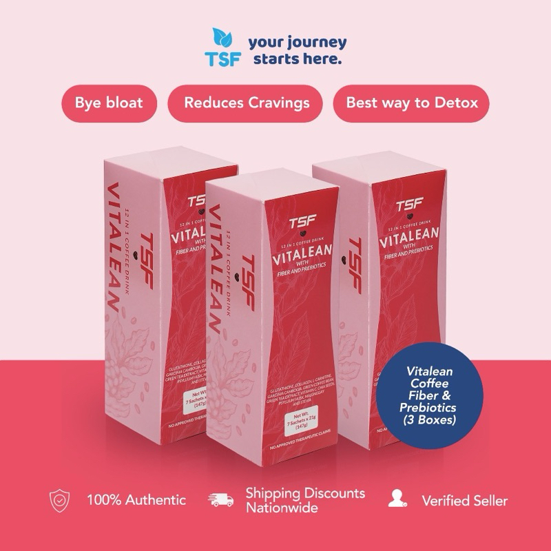 The Slim Firm Vitalean Coffee (3 boxes / 21 total sachets) Shopee