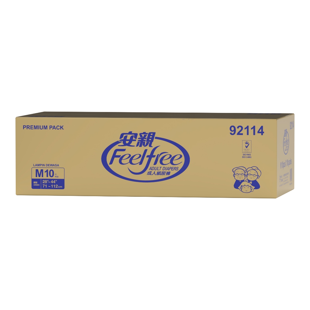 FeelFree Adult Diaper (Box) MSize/Incontinence/Adult use (With Free