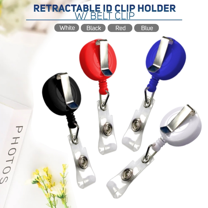 Retractable ID clip holder w/ belt clip - 50pcs | Shopee Philippines