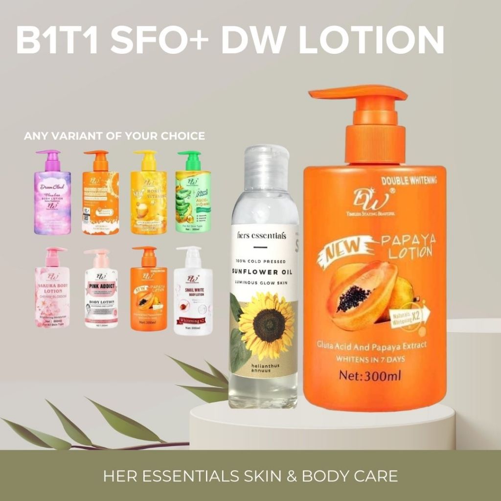 (Buy 1 Take 1) 100ml Sunflower Oil & DW Lotion Whitening Papaya Gluta