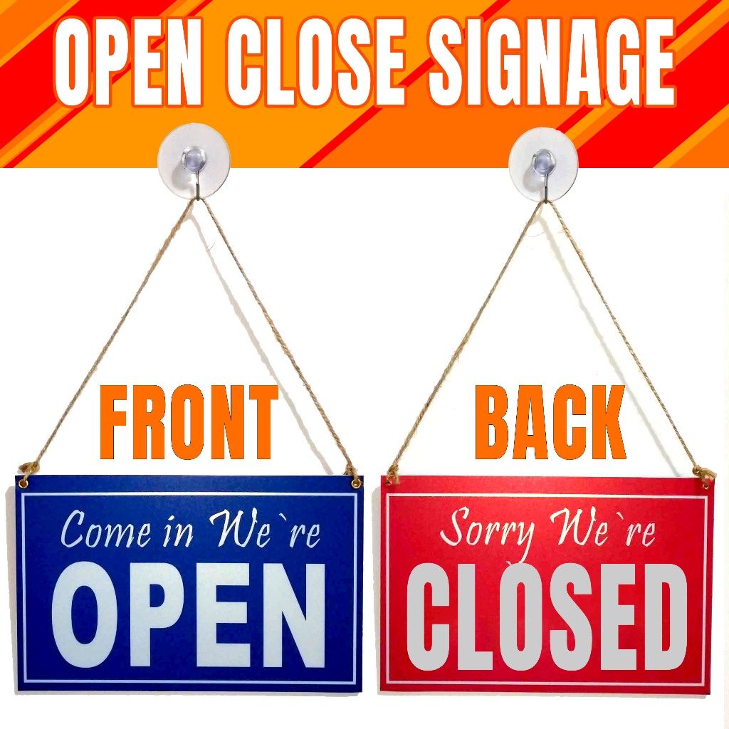 Open Closed Signage Modern Laminated Top Sintra Board Signage Shopee Philippines 2224