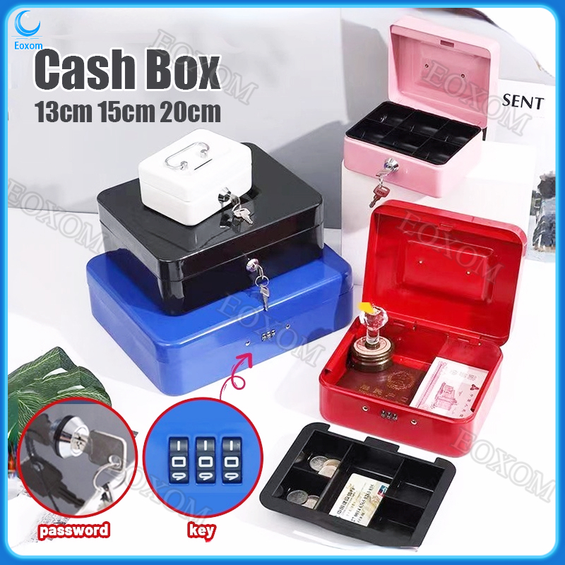 Cash Box Portable Money Secret Convenience Safe Box Lock Metal Password ...