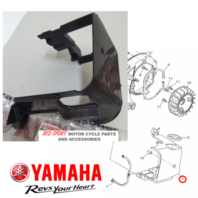 AIR SHROUD 1 FOR MIO I 125 / MIO SOUL I 125 2PH-E2651-00 YAMAHA GENUINE ...