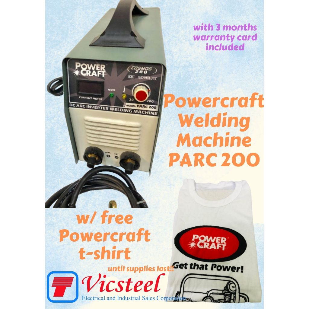 POWERCRAFT DC ARC INVERTER WELDING MACHINE PARC 200 with free ...