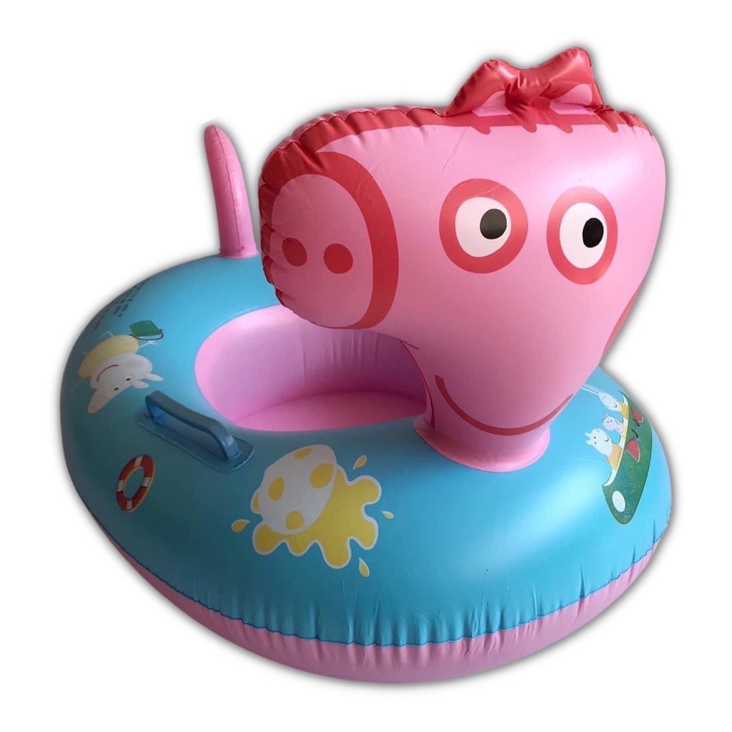 Peppa Pig Kid Swimming Float Boat Inflatable Floater Salbabida For Baby 