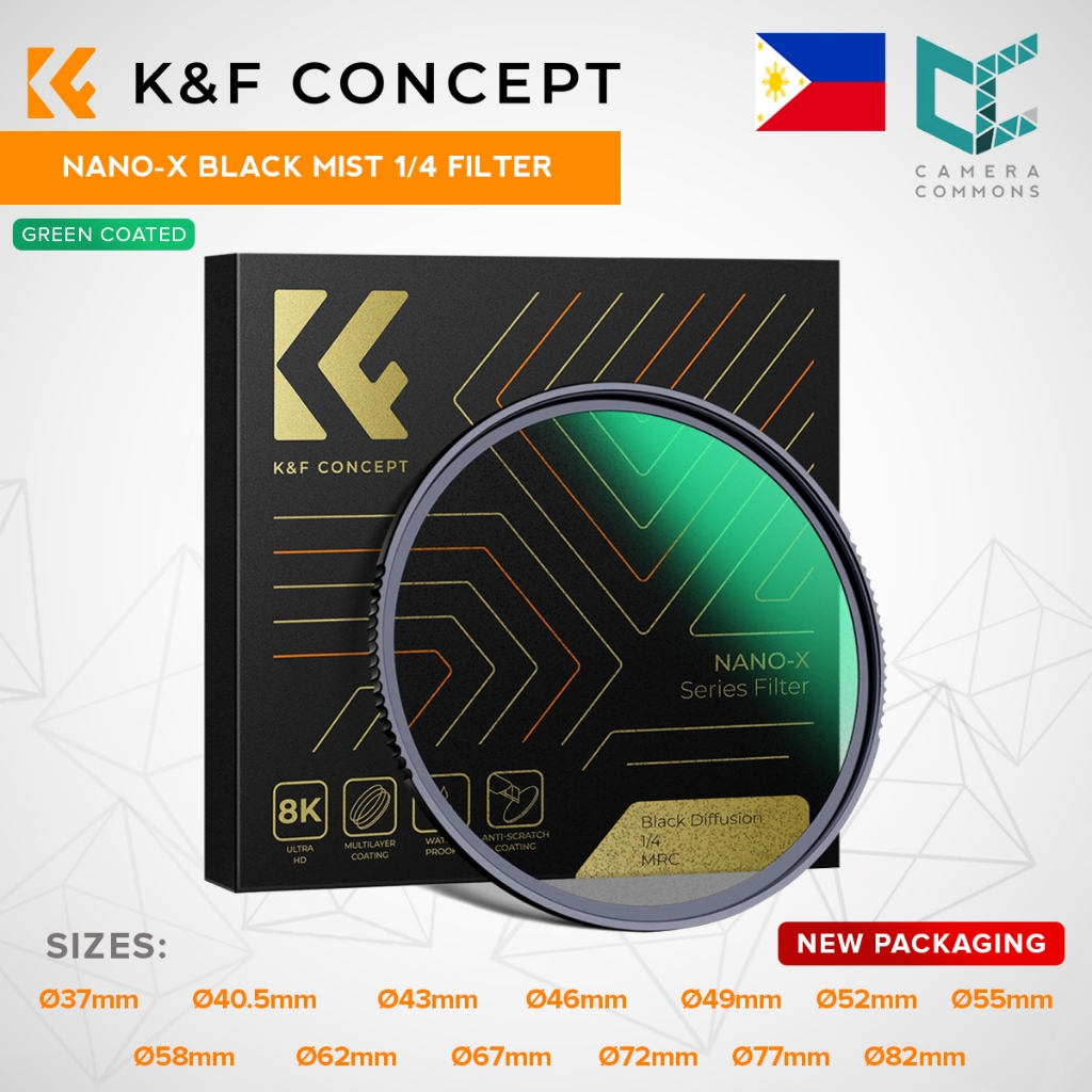 K&F Concept 82mm Black Mist 1/4 Filter - Nano-Xcel Pro Beschichtung
